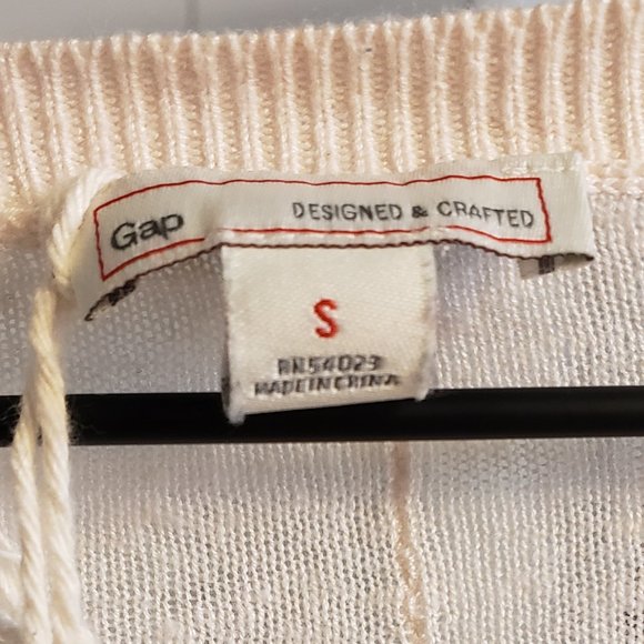 GAP Natural Oatmeal Cream Linen Sweater Shirt (NWT) - Picture 3 of 4